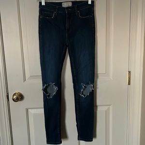 Free People We The Free High Rise Ripped Skinny Jeans